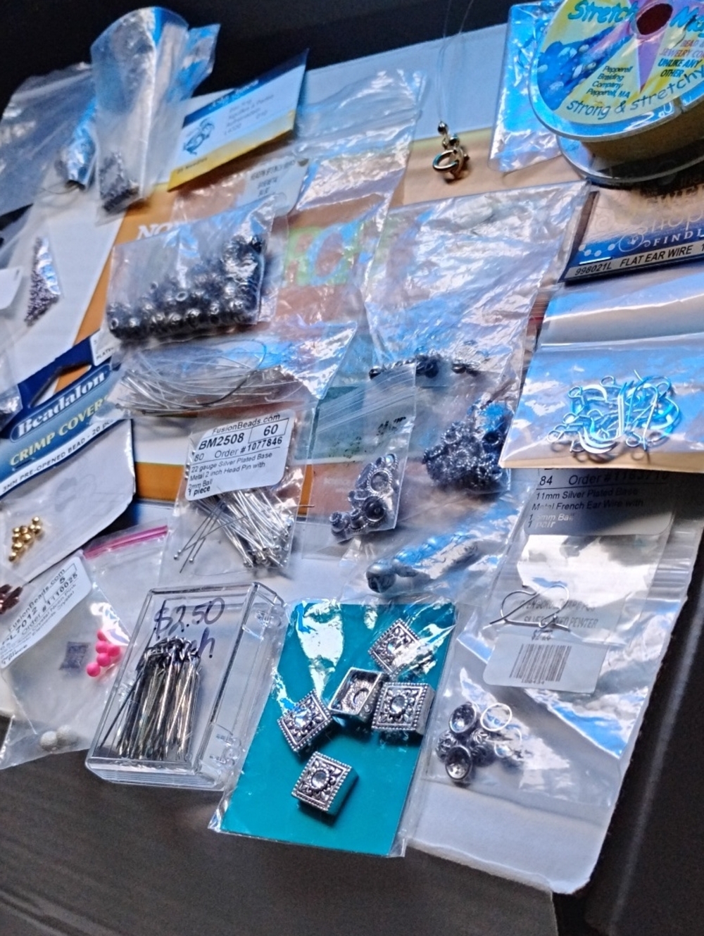 Mixed Jewelry Findings Kit - Turquoise & Silver Accent Pieces
